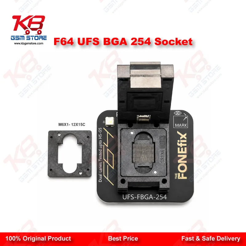 F64 UFS BGA254 Socket Adapter – Flash64 Chip-Off Programmer Socket