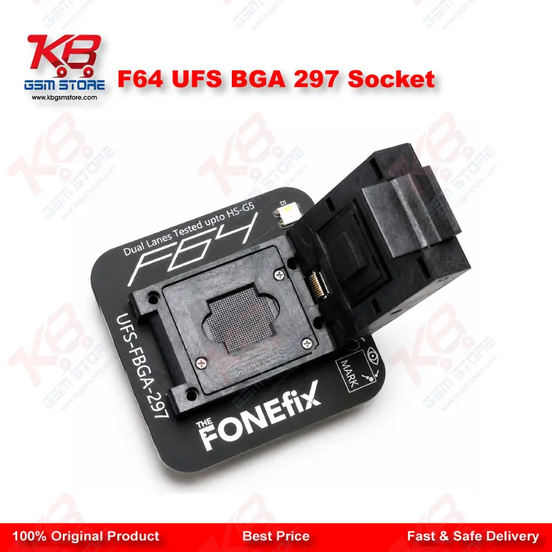 F64 UFS BGA 297 Socket Adapter for Flash 64 NAND Programmer