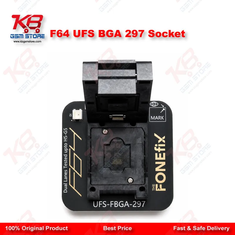 F64 UFS BGA 297 Socket Adapter for Flash 64 NAND Programmer