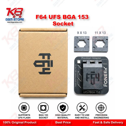 F64 UFS BGA153 Socket Adapter – Flash64 Programmer Chip Reader