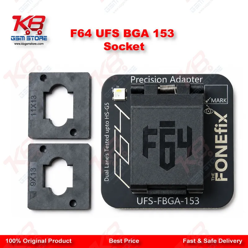 F64 UFS BGA153 Socket Adapter – Flash64 Programmer Chip Reader