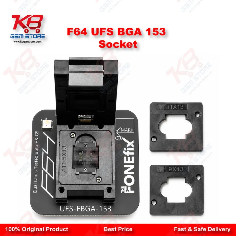 F64 UFS BGA153 Socket Adapter – Flash64 Programmer Chip Reader