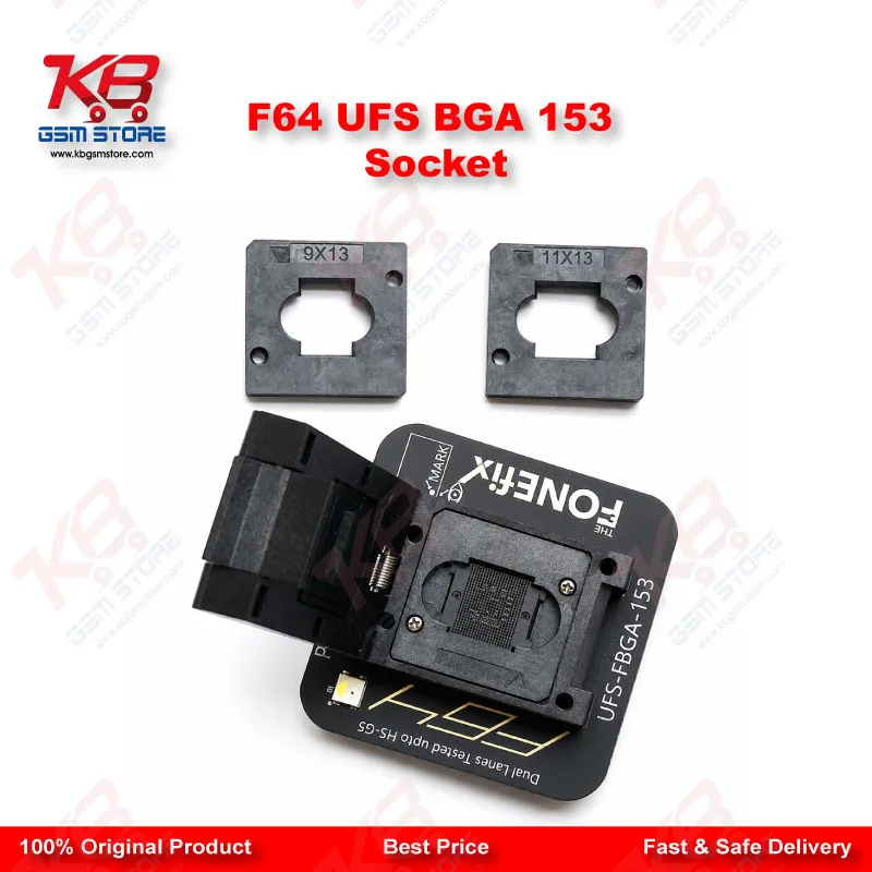F64 UFS BGA153 Socket Adapter – Flash64 Programmer Chip Reader
