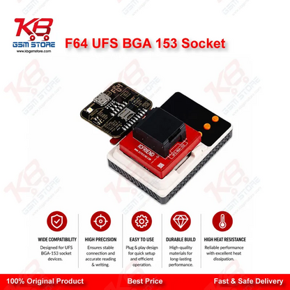 F64 UFS BGA153 Socket Adapter – Flash64 Programmer Chip Reader