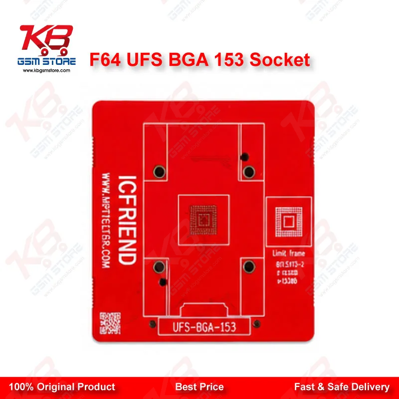 F64 UFS BGA153 Socket Adapter – Flash64 Programmer Chip Reader
