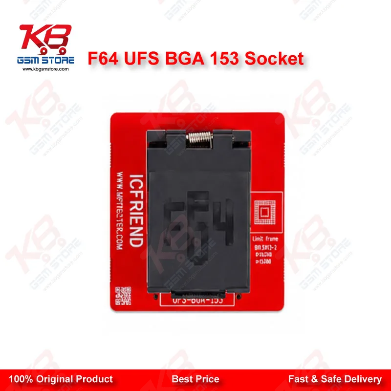 F64 UFS BGA153 Socket Adapter – Flash64 Programmer Chip Reader