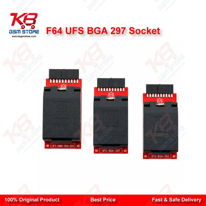 F64 UFS BGA 297 Socket Adapter for Flash 64 NAND Programmer