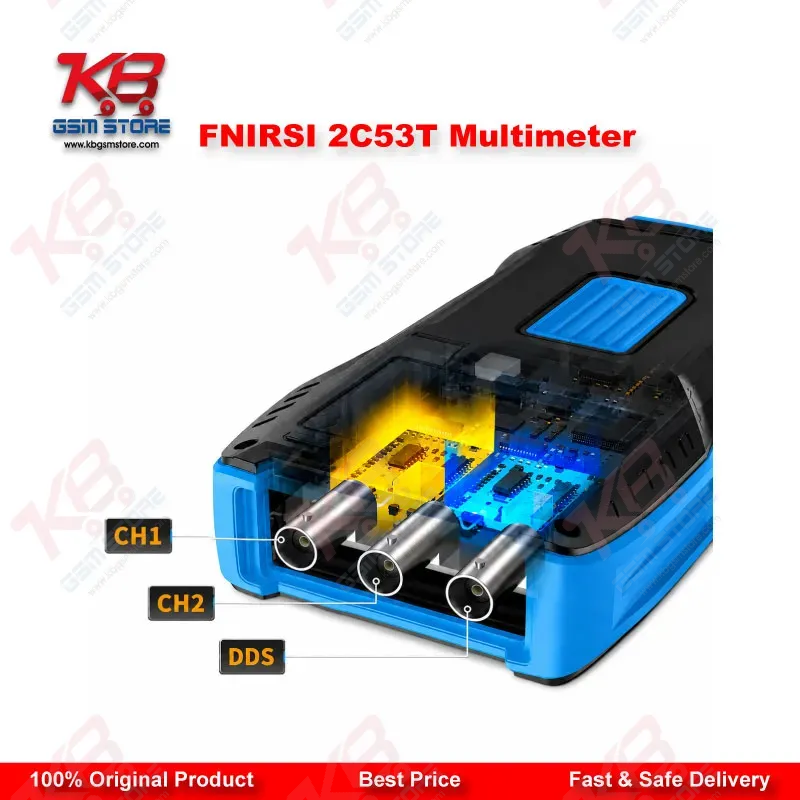 FNIRSI 2C53T 3-in-1 Handheld Oscilloscope Multimeter DDS Signal Generator 50MHz 250MS/s