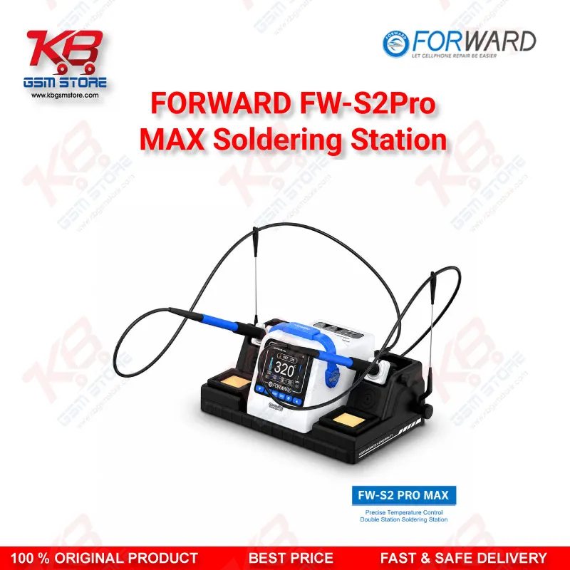 FORWARD FW-S2ProMax Double Station Soldering Iron Station – 400W Precise Temperature Control