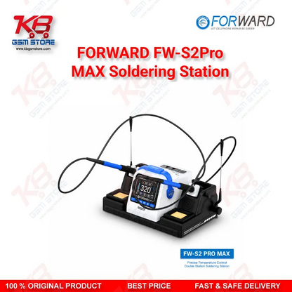 FORWARD FW-S2ProMax Double Station Soldering Iron Station – 400W Precise Temperature Control