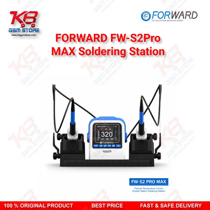 FORWARD FW-S2ProMax Double Station Soldering Iron Station – 400W Precise Temperature Control