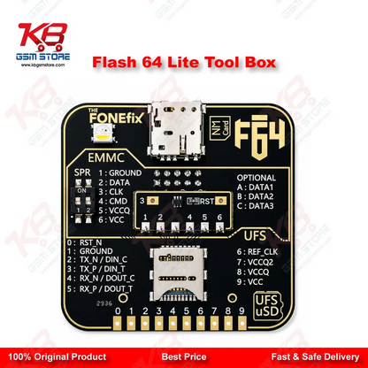 Flash 64 Lite Tool Box (F64) – UFS/eMMC ISP Programmer & JTAG Flashing Box