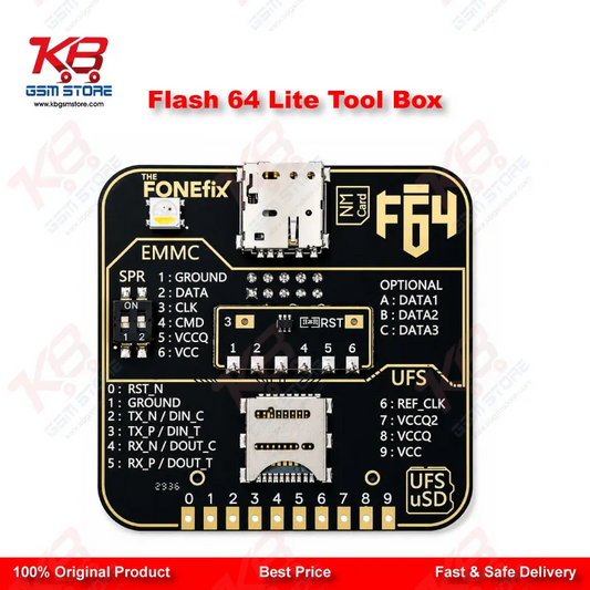 Flash 64 Lite Tool Box (F64) – UFS/eMMC ISP Programmer & JTAG Flashing Box