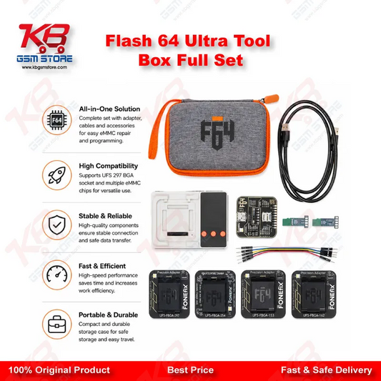 Flash 64 Ultra Tool Box Full Set – Original UFS/eMMC Programmer