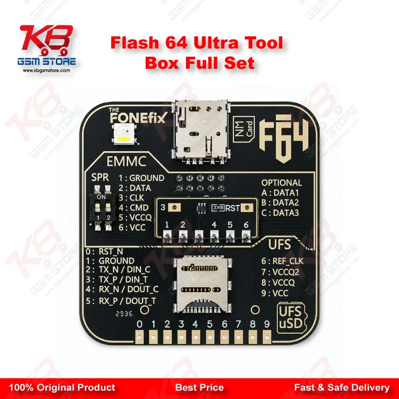 Flash 64 Ultra Tool Box Full Set – Original UFS/eMMC Programmer