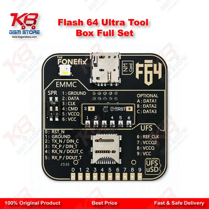 Flash 64 Ultra Tool Box Full Set – Original UFS/eMMC Programmer