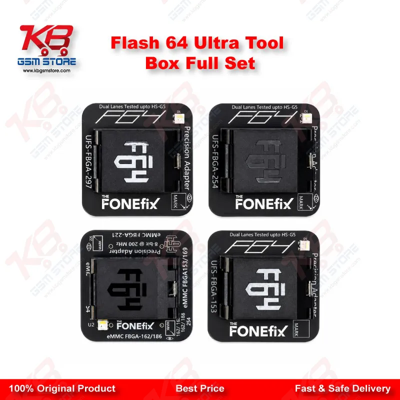 Flash 64 Ultra Tool Box Full Set – Original UFS/eMMC Programmer