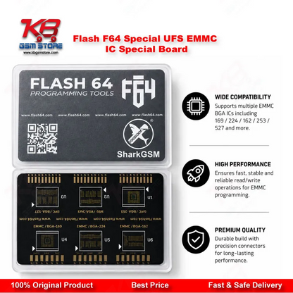 Flash F64 Special UFS eMMC IC Programming Board – For F64 Ultra & F64 Lite Box