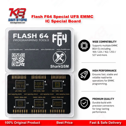 Flash F64 Special UFS eMMC IC Programming Board – For F64 Ultra & F64 Lite Box