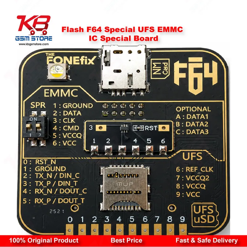 Flash F64 Special UFS eMMC IC Programming Board – For F64 Ultra & F64 Lite Box