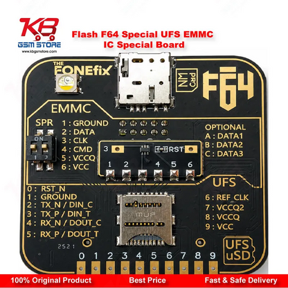 Flash F64 Special UFS eMMC IC Programming Board – For F64 Ultra & F64 Lite Box