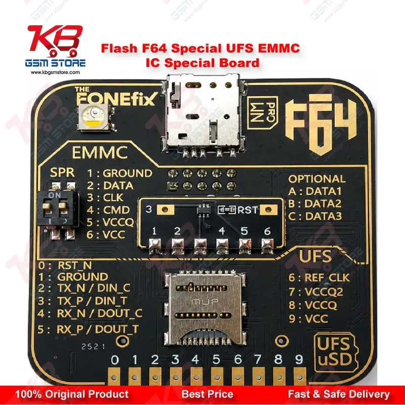 Flash F64 Special UFS eMMC IC Programming Board – For F64 Ultra & F64 Lite Box