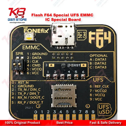 Flash F64 Special UFS eMMC IC Programming Board – For F64 Ultra & F64 Lite Box