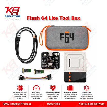 Flash 64 Lite Tool Box (F64) – UFS/eMMC ISP Programmer & JTAG Flashing Box