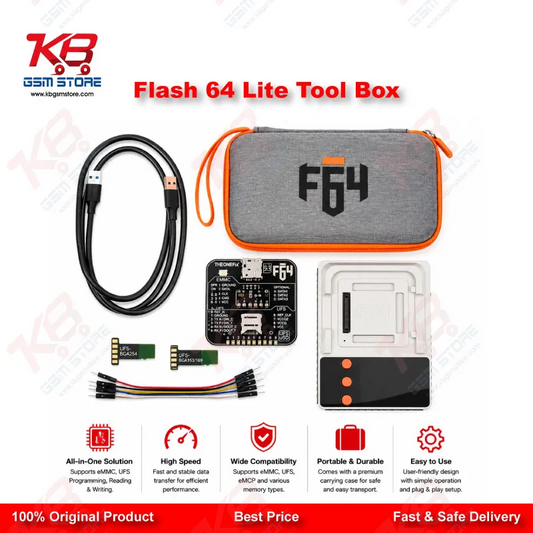 Flash 64 Lite Tool Box (F64) – UFS/eMMC ISP Programmer & JTAG Flashing Box