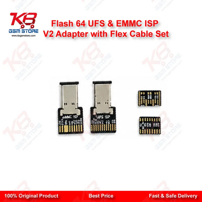 Flash 64 UFS & EMMC ISP V2 Adapter with Flex Cable Set – F64 ISP Board Pakistan