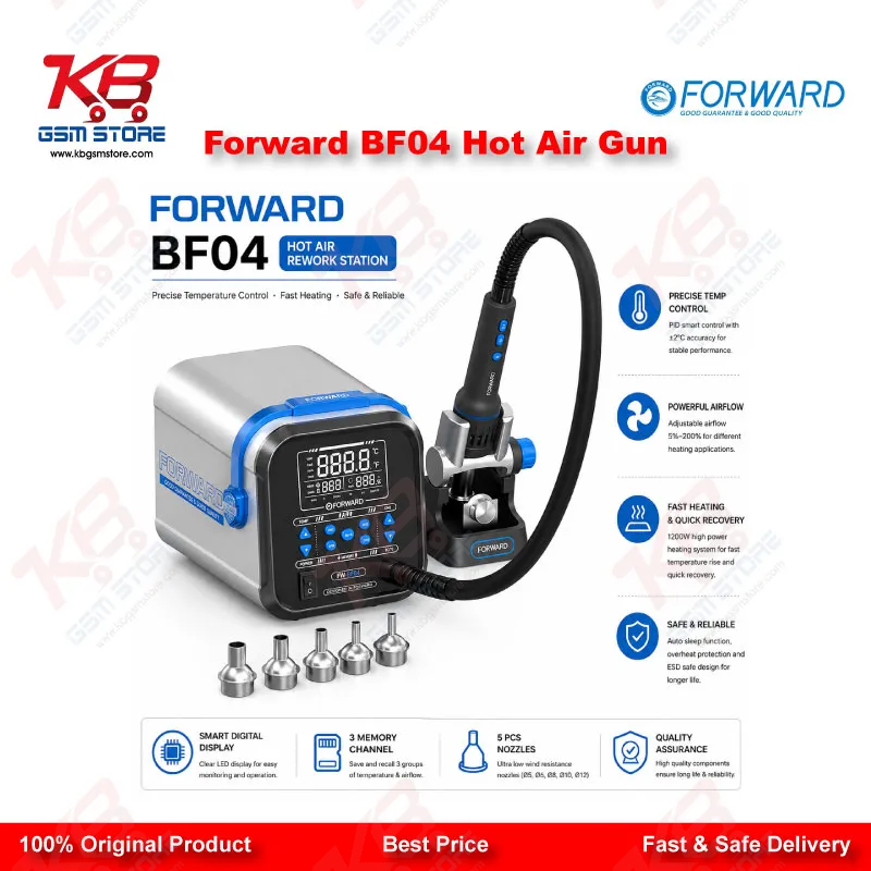 Forward FW-BF04 1300W Hot Air Rework Station – BGA SMD Desoldering Tool