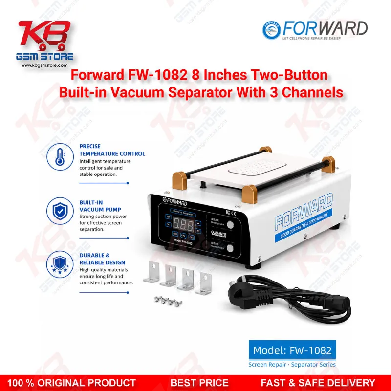 Forward FW-1082 8 Inch Two-Button Built-in Vacuum Separator LCD Screen Separator Machine (3 Channels) – Pakistan