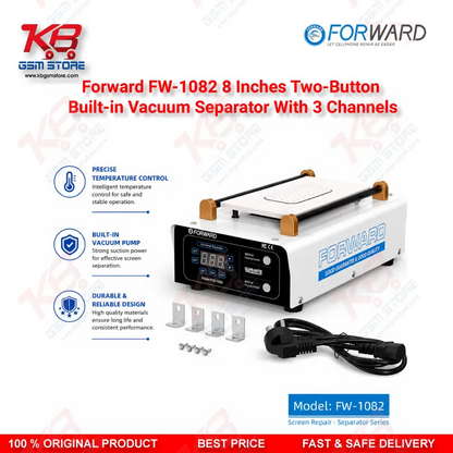 Forward FW-1082 8 Inch Two-Button Built-in Vacuum Separator LCD Screen Separator Machine (3 Channels) – Pakistan