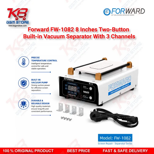 Forward FW-1082 8 Inch Two-Button Built-in Vacuum Separator LCD Screen Separator Machine (3 Channels) – Pakistan