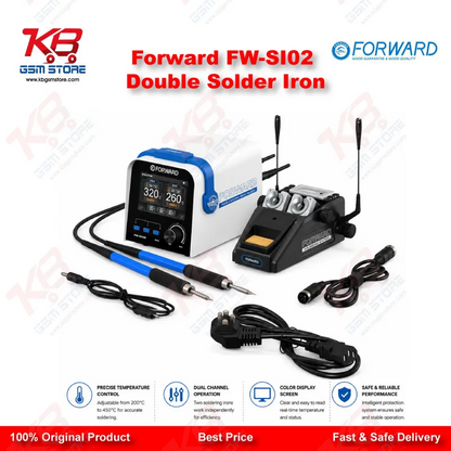 Forward FW-SI02 Dual Station Precision Soldering Station – 400W Digital Temperature Control