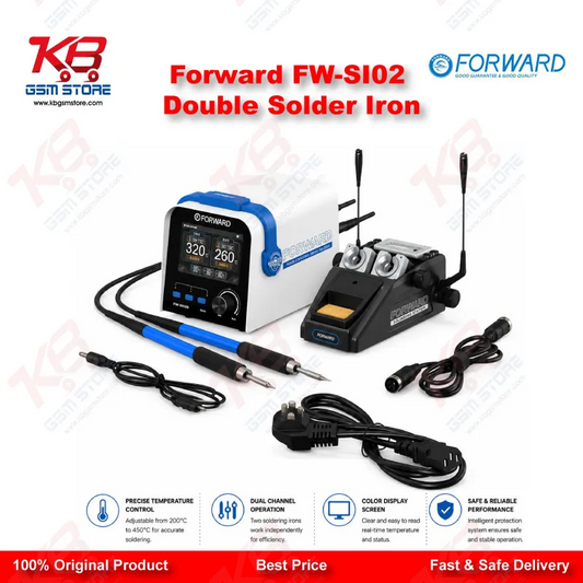 Forward FW-SI02 Dual Station Precision Soldering Station – 400W Digital Temperature Control