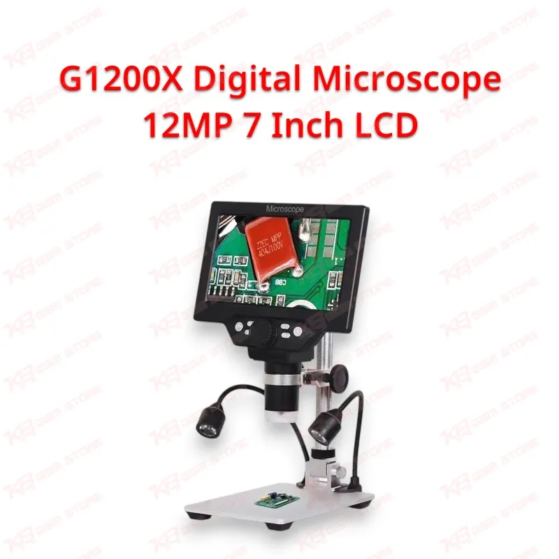 12 Microscope G1200X Digital Microscope 12MP 7 Inch LCD – KB GSM Store
