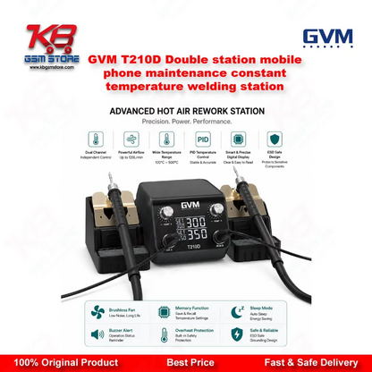 GVM T210D Double Station Soldering Welding Station (C210 Compatible)