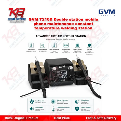 GVM T210D Double Station Soldering Welding Station (C210 Compatible)