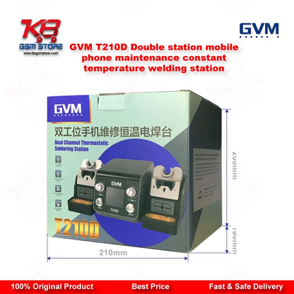 GVM T210D Double Station Soldering Welding Station (C210 Compatible)