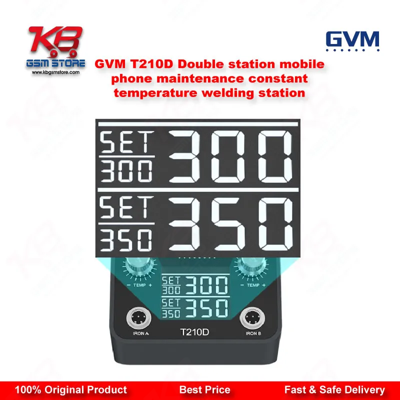 GVM T210D Double Station Soldering Welding Station (C210 Compatible)