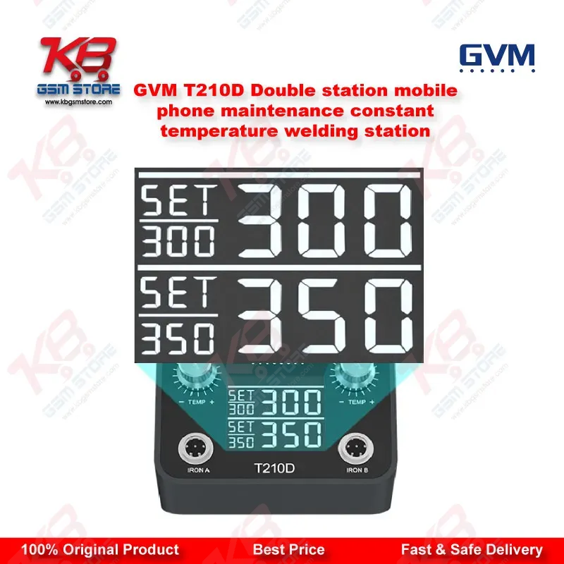 GVM T210D Double Station Soldering Welding Station (C210 Compatible)