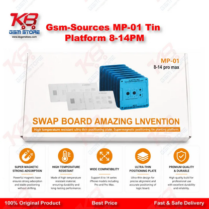 GSM-Sources MP-01 Magnetic Tin Planting Platform for iPhone 8 to 14 Pro Max Middle Layer