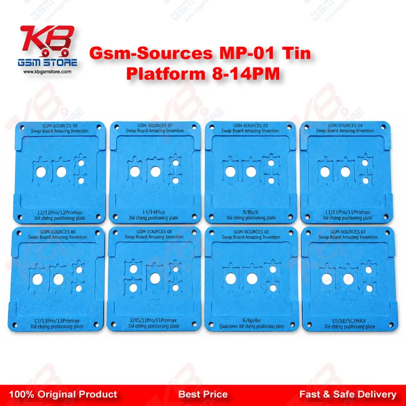 GSM-Sources MP-01 Magnetic Tin Planting Platform for iPhone 8 to 14 Pro Max Middle Layer