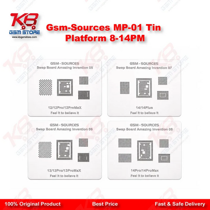 GSM-Sources MP-01 Magnetic Tin Planting Platform for iPhone 8 to 14 Pro Max Middle Layer