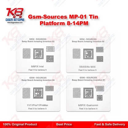GSM-Sources MP-01 Magnetic Tin Planting Platform for iPhone 8 to 14 Pro Max Middle Layer