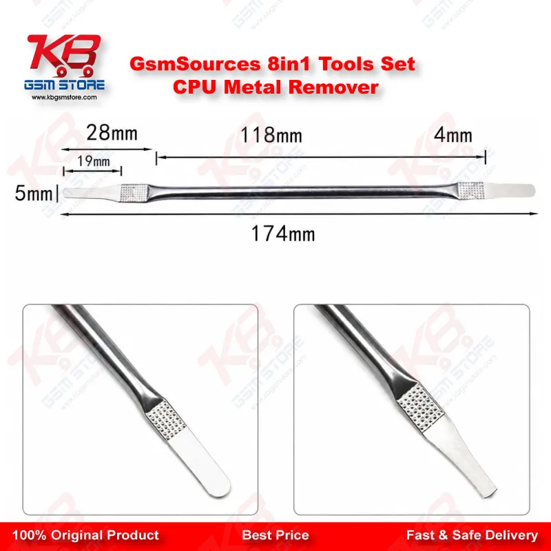 GsmSources 8in1 CPU IC Chip Remover Tool Set – Stainless Steel Metal Removal Blades for Mobile Repair