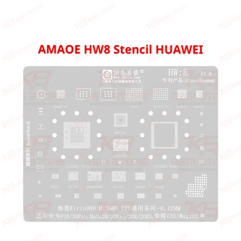 HUAWEI HW8 Stencil AMAOE