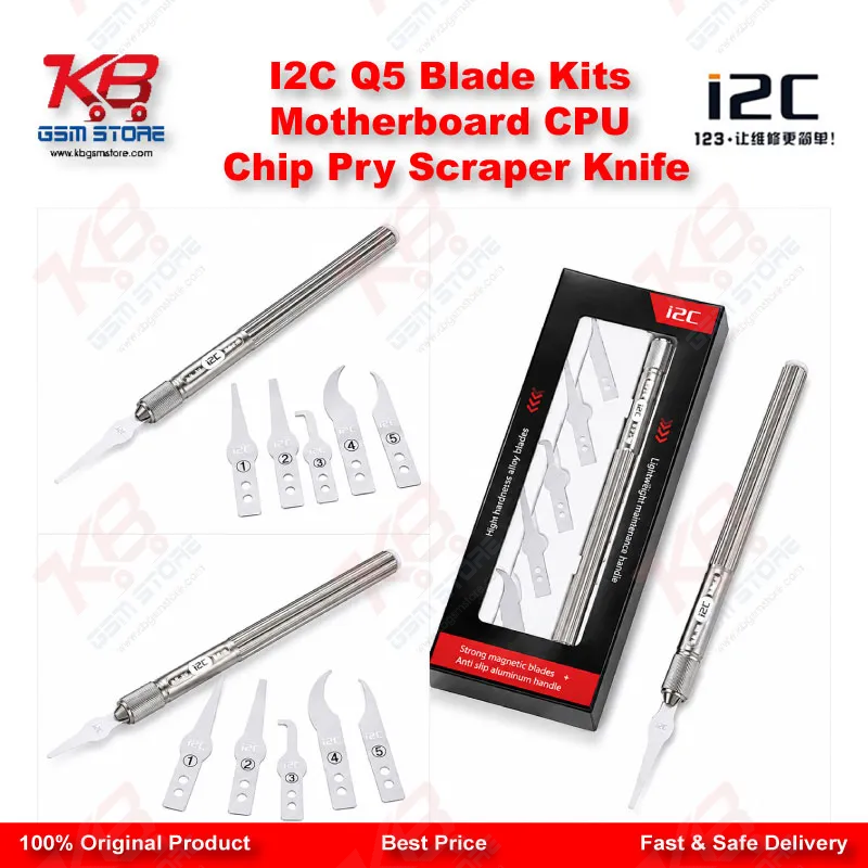 I2C Q5 Blade Kits Motherboard CPU Chip Pry Scraper Knife