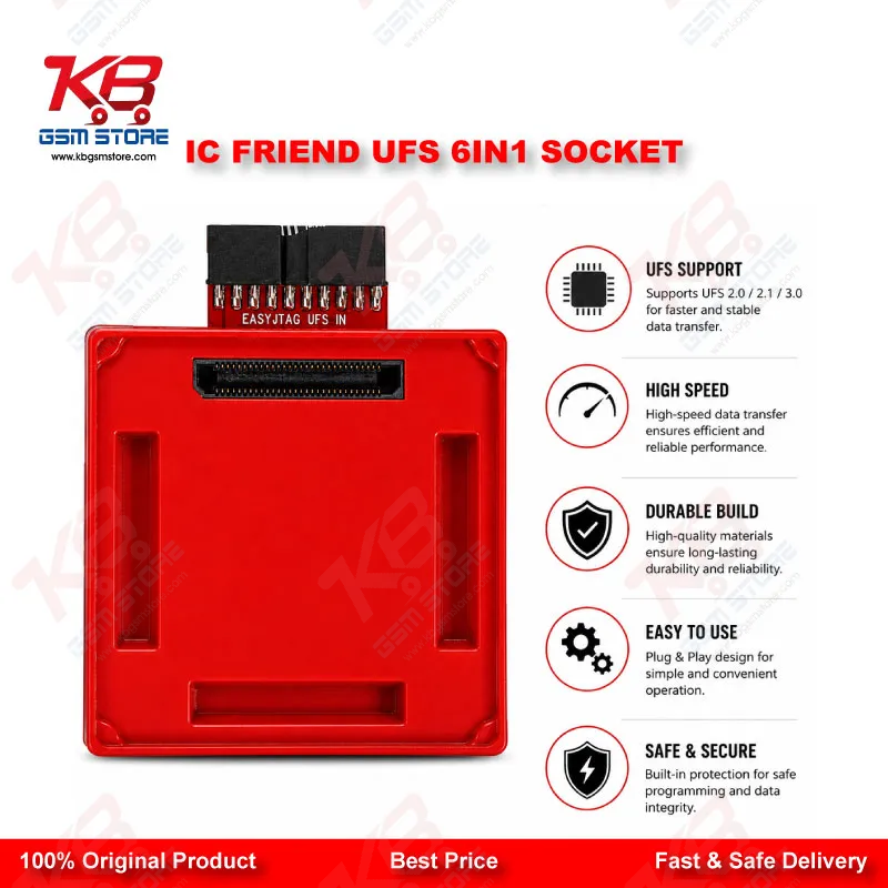 IC Friend UFS 6in1 Socket – BGA153/254/297 Adapter for Easy JTAG Plus Box